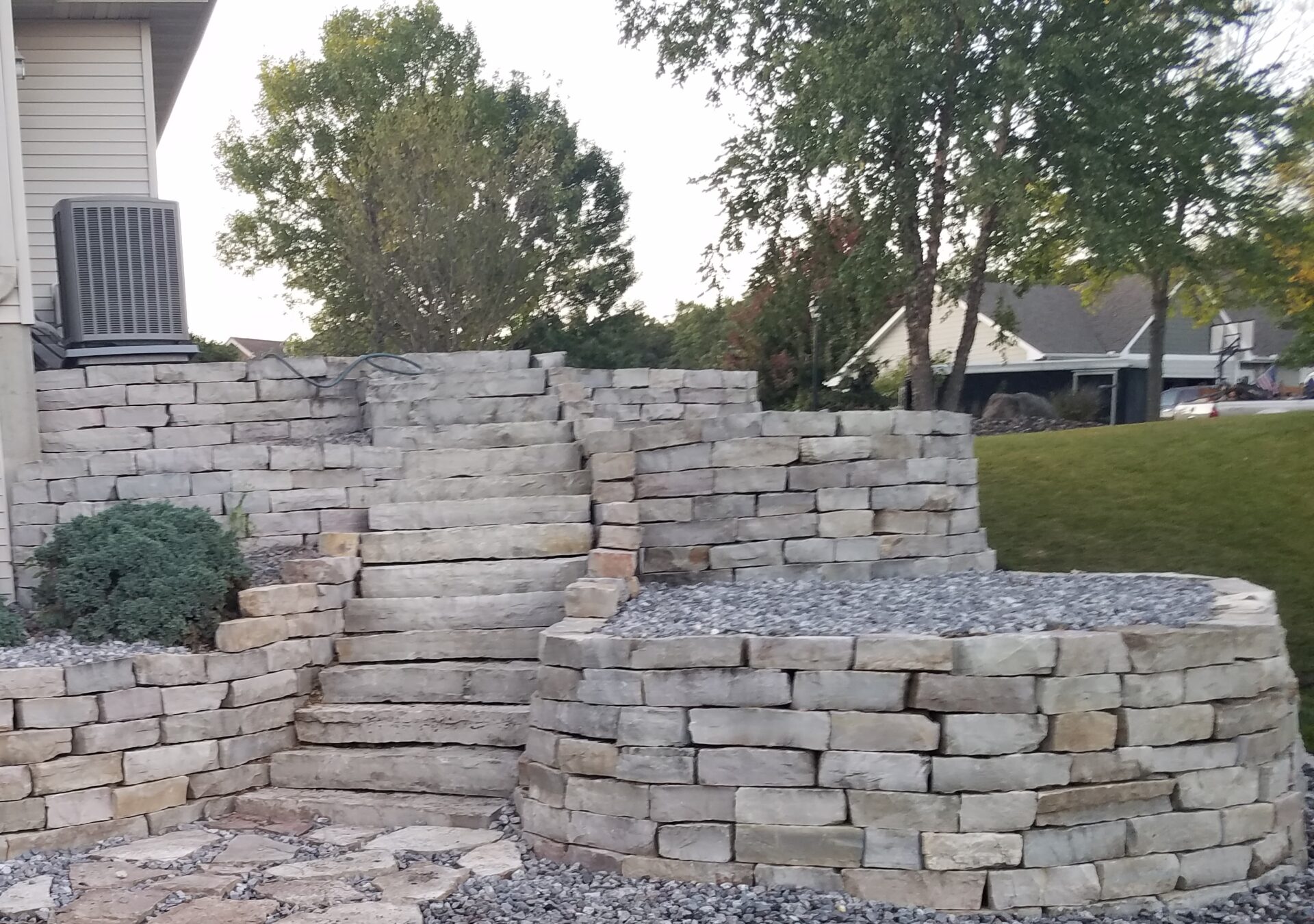 Natural Stone Wall And Steps
